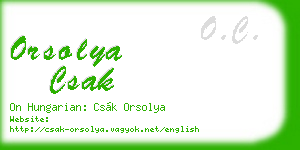 orsolya csak business card