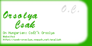 orsolya csak business card